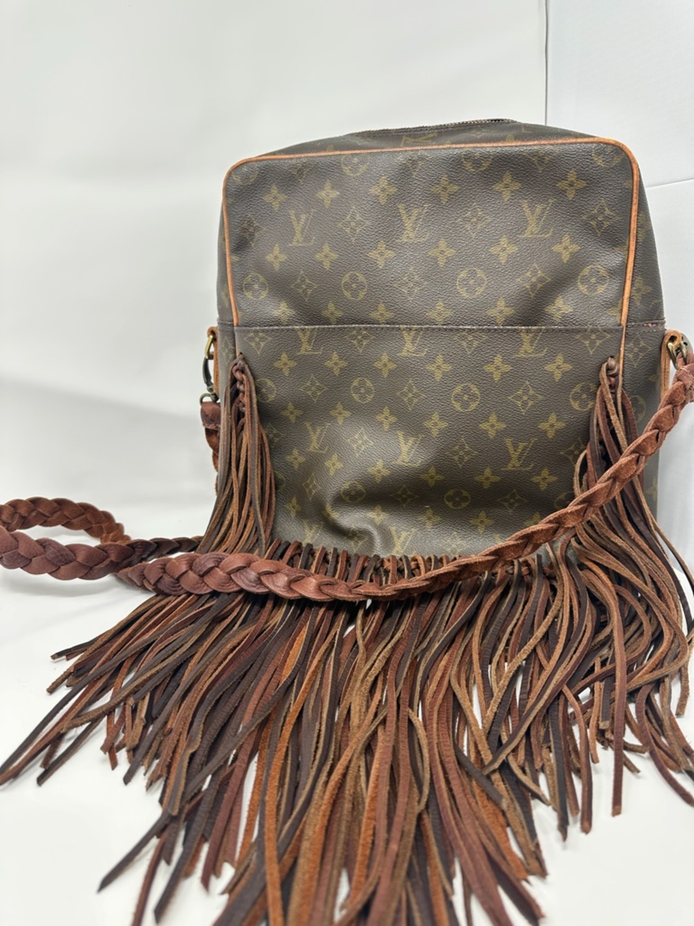 Louis Vuitton Monogram Fringe Crossbody Bag - Brown & Gold